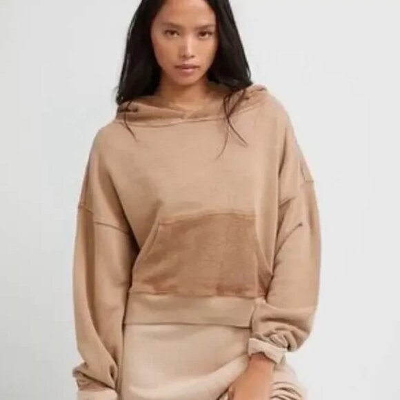 Free People Sweaters - Free People Women's Tan/Dusty Peach Hoodie
